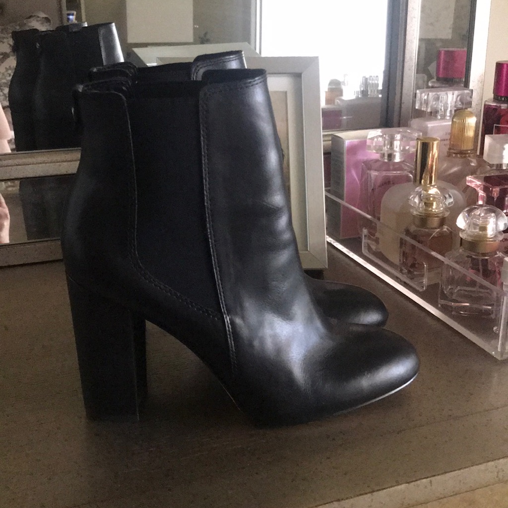 Sam Edelman Black Leather Booties